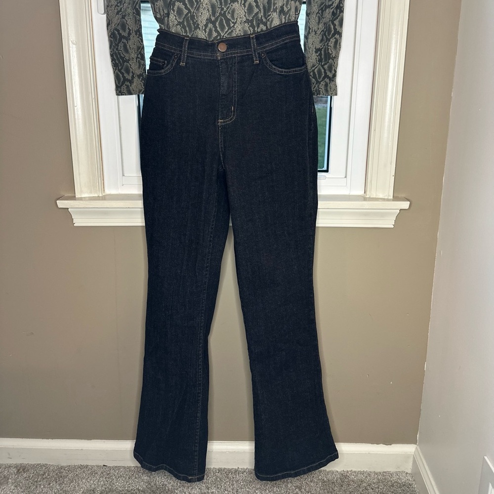 Dark blue boot cut jeans